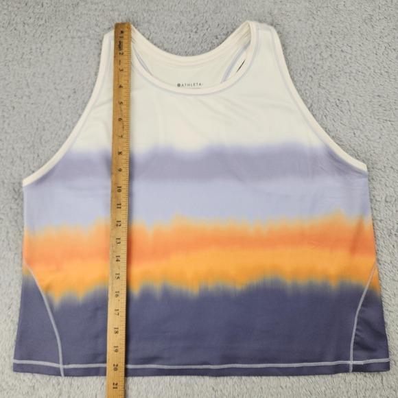 Athleta Shanti Printed Crop Tank Womens 2X Multicolor Powervita UPF 50+ NWT - Picture 5 of 13
